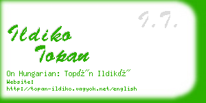 ildiko topan business card